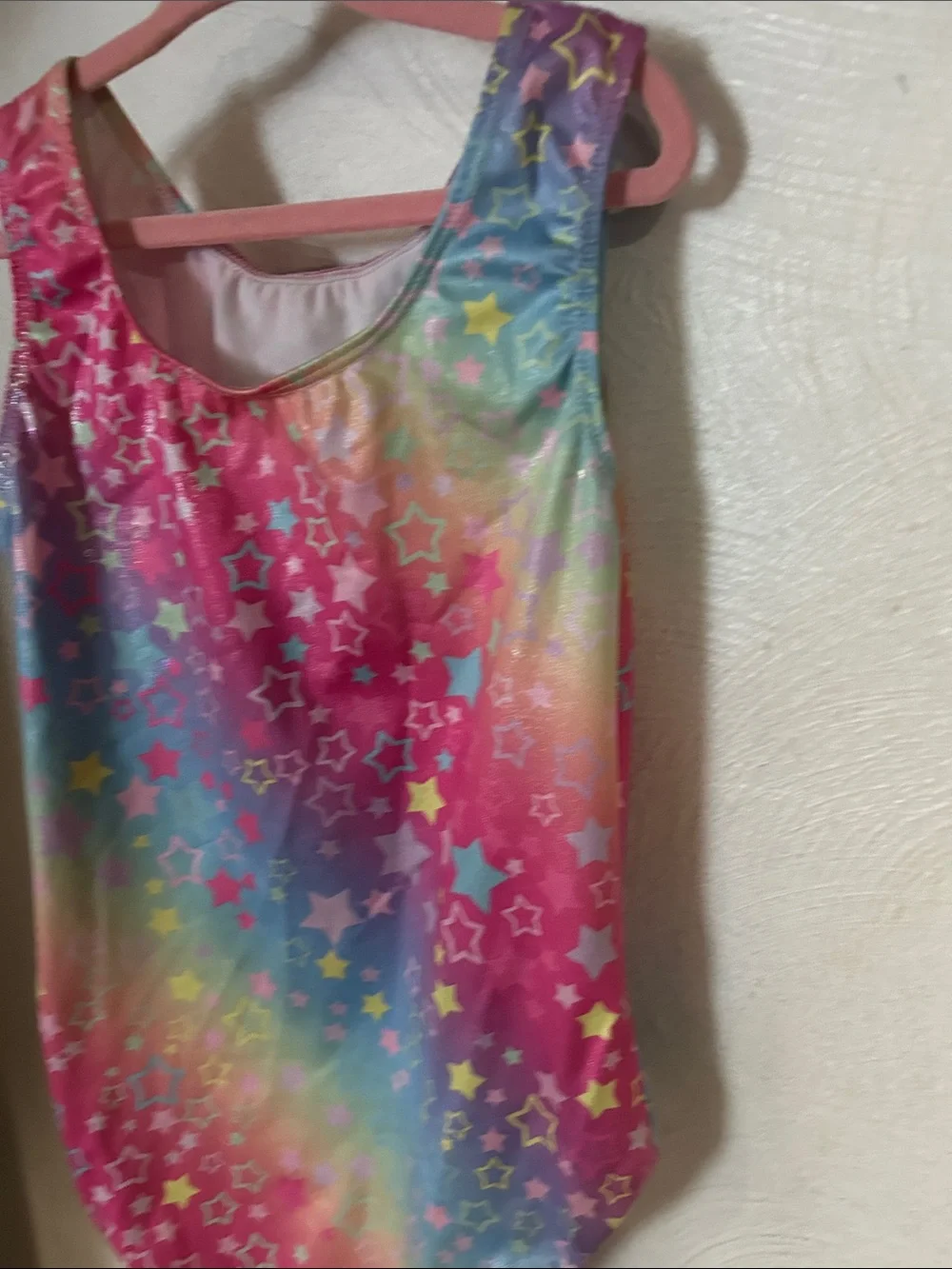 Girls' Rainbow Star Print One-Piece Swimsuit